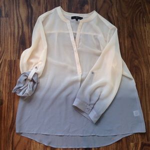 Sheer dip died blouse