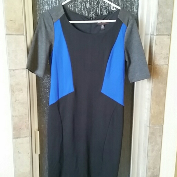 Dana Buchman Black/Grey/Blue Dress
