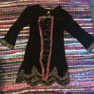 Buckle lace cardigan