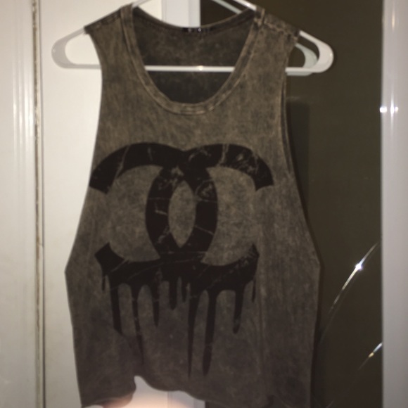 Brown/grey muscle tank