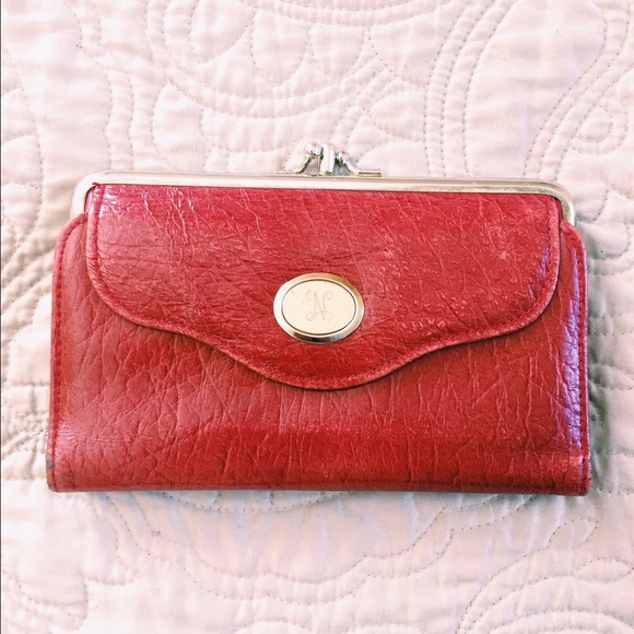 Vintage Crimson Red Wallet
