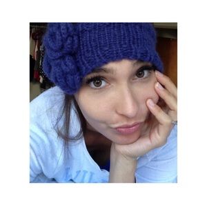 Purple knit headband from Free People