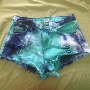 TieDye High Wasted Shorts
