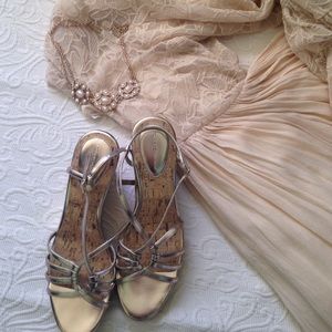 Gold Cork Tommy Hilfiger Wedges