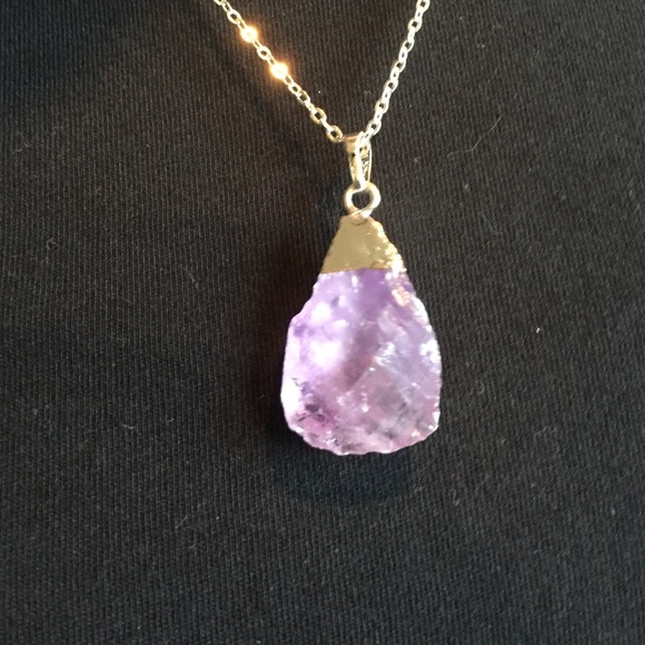 Jewelry - Natural Amethyst Necklace (silver)