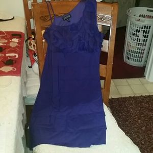 Dark Purple one shoulder dress