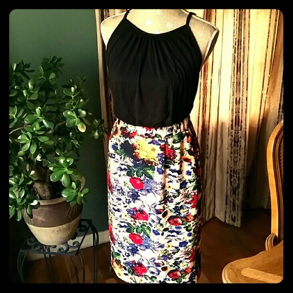 Pixley high-waisted pencil skirt