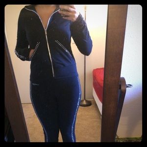 Matching Bebe Sport Rhinestone Jacket/Pant Small