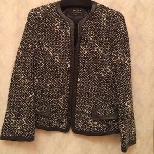Dana Buchman leather trim jacket size 12 petite