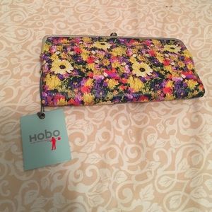Hobo Floral Print Leather Lauren Wallet