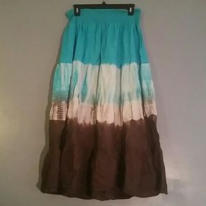 Tie dye maxi skirt