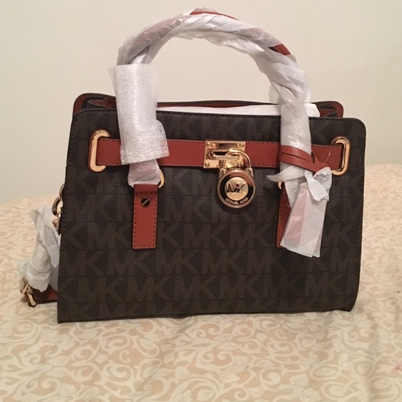 Michael Kors Hamilton Brown Signature Satchel