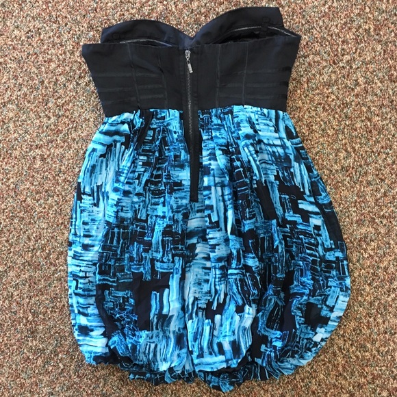 Black & Blue Mini Bebe Dress - Picture 2 of 4