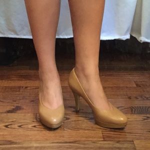 Aldo Caramel Leather Pumps