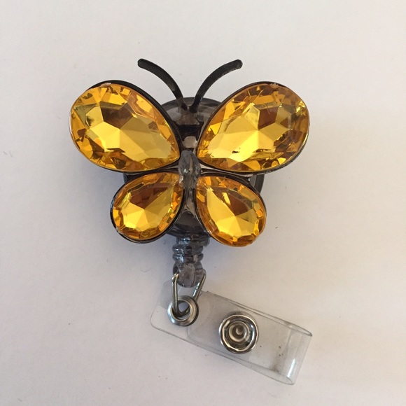 💜 Gold Butterfly Badge Reel