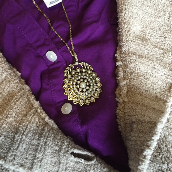 Long Pearl Pendant Necklace