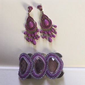 Earring and bracelet set