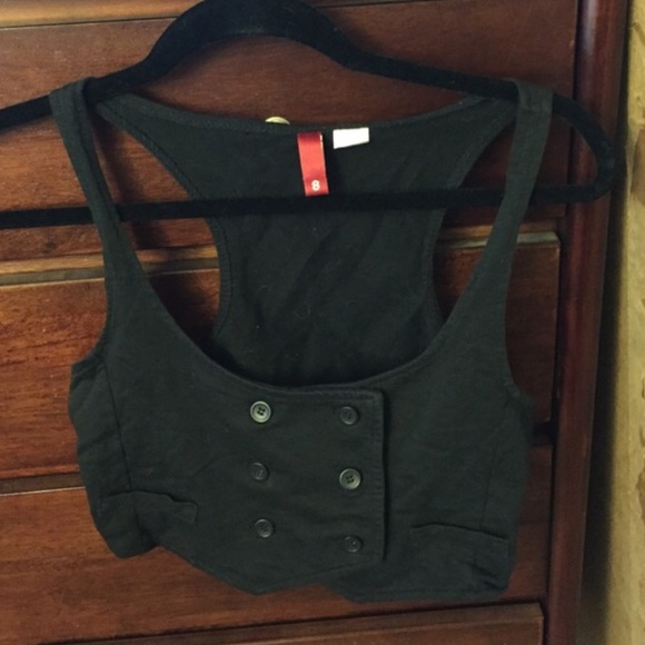Black vest crop- reserved for Brandi