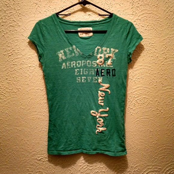 Blue aero v-neck