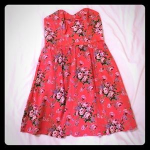 Pink strapless dress