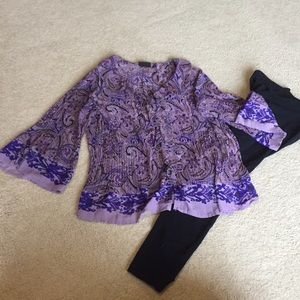 Parsley bell sleeve blouse