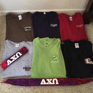 ALPHA CHI OMEGA sorority t-shirts and bandanas