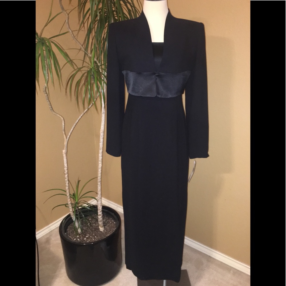 Jones NY-Tuxedo Evening Dress w/Bolero Jacket