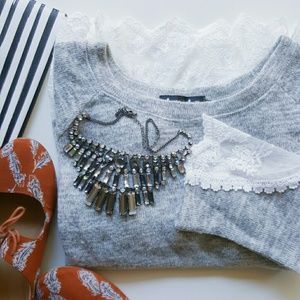 New Long Sleeve  Knit Sweater/Top with Lace