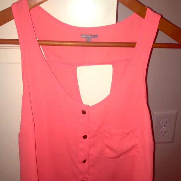 Charlotte Russe bright orange summer tank