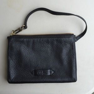 Cole Haan Leather Wristlet - Black