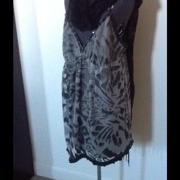 Nicole by Nicole Miller dress sz 16 silver &black.