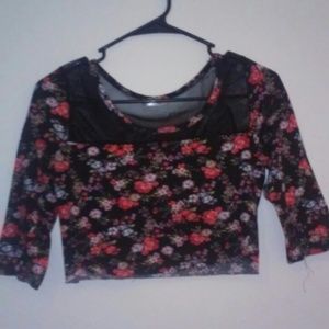 Flowered crop top