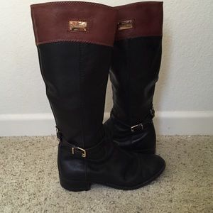 Antonio Melanin black and brown Riding Boots