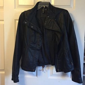 Faux- leather jacket