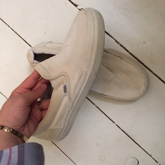 vans white slip on vans white slip on