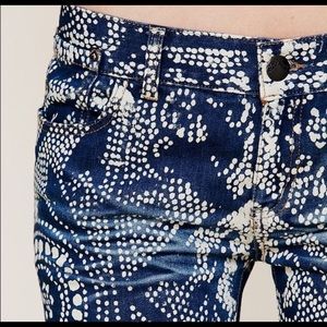 Free People patterned Flared Jeans