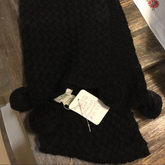 BNWT Kate Spade Luxe Knit Scarf - Black