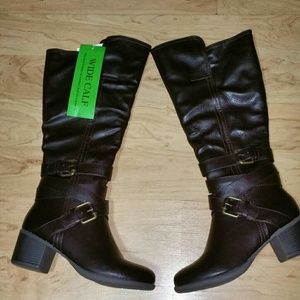 NWOT Nicole Wide Calf Boots