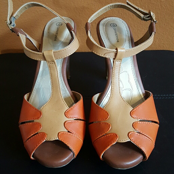Giana Bernini Open Toe Slingback Heels - Picture 1 of 4