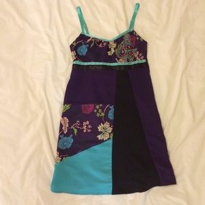 Unique purple sleeveless dress