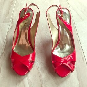 Guess by Marciano red slingback heels sz 7.5
