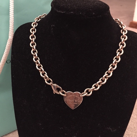 Authentic Tiffany & Co Heart Choker Necklace