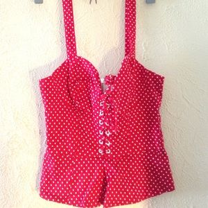 New Bebe polka dot bustier
