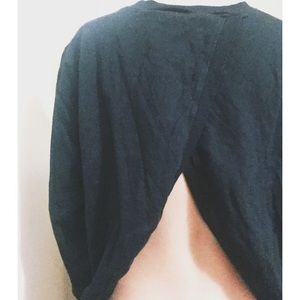 Open back Black Sweater