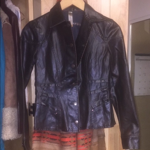 Dark Chocolate Faux Leather Jacket