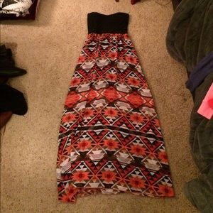 Strapless maxi dress