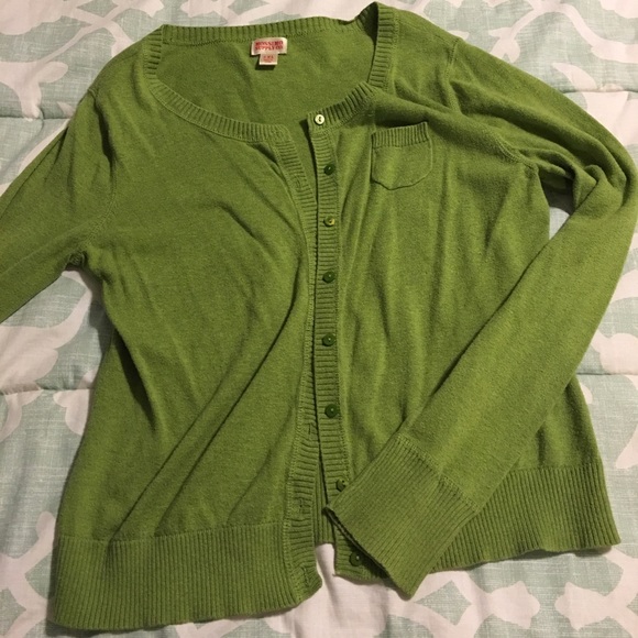 Green cardigan