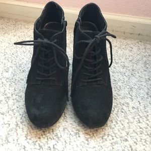 Steve Madden lace up bootie heels