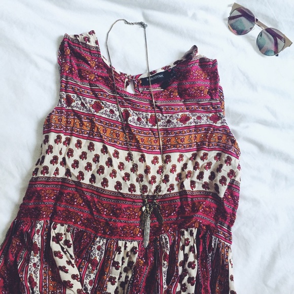 Mink Pink boho patterned maxi dress