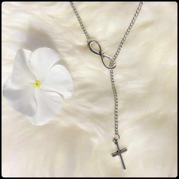 Jewelry - Infinity and Cross Lariat Necklace